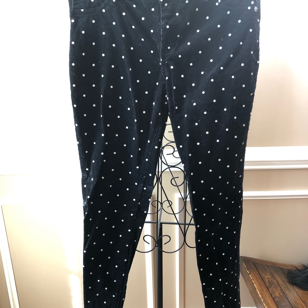 Cherokee Polka Dot Cords, girls size 16, navy